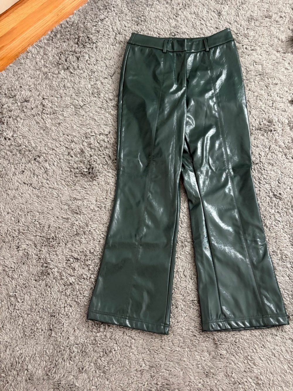 7 for all mankind green leather pants